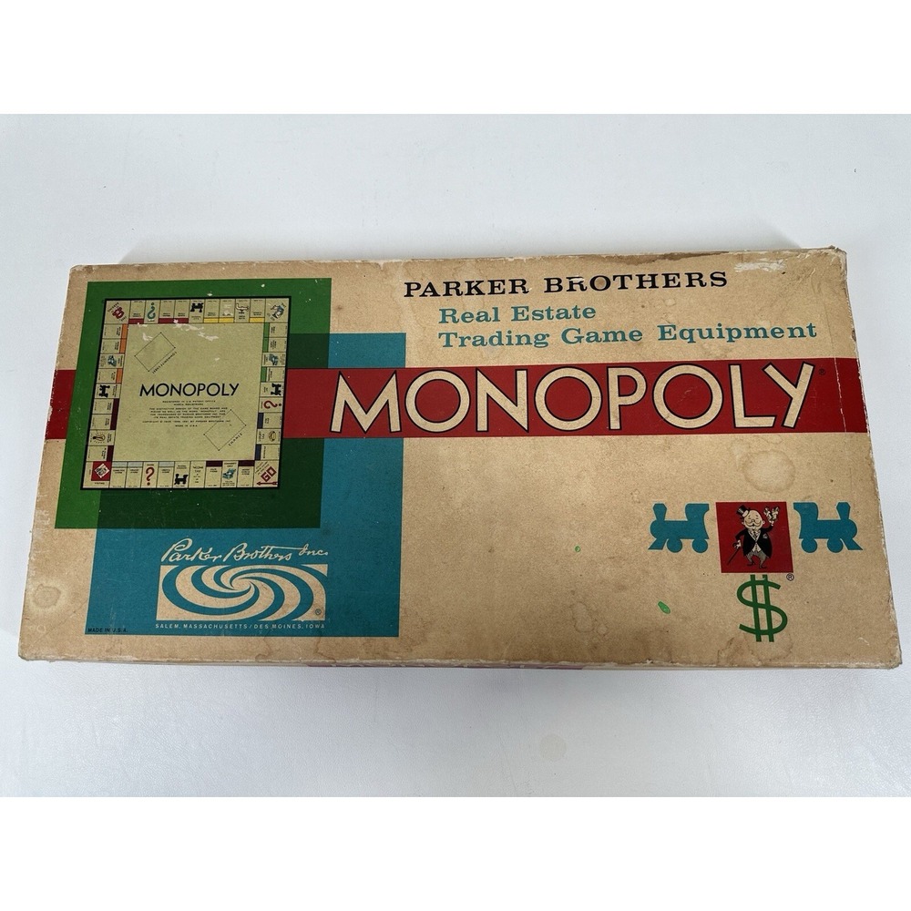 Monopoly Game Vintage 1961 Parker Brothers Original‎ and Complete